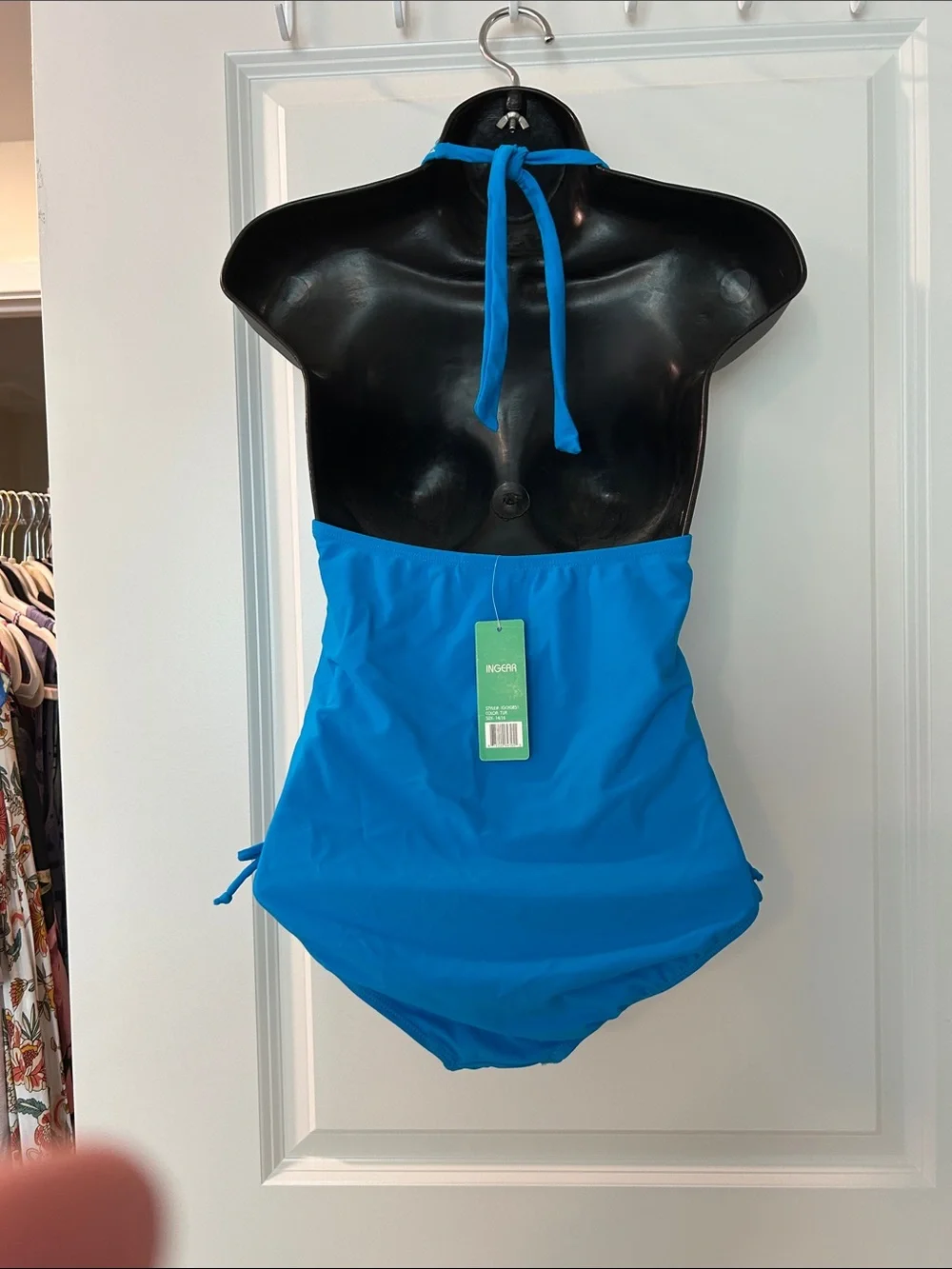 Ingear Bright Blue Halter One-Piece Swimsuit